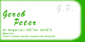 gereb peter business card